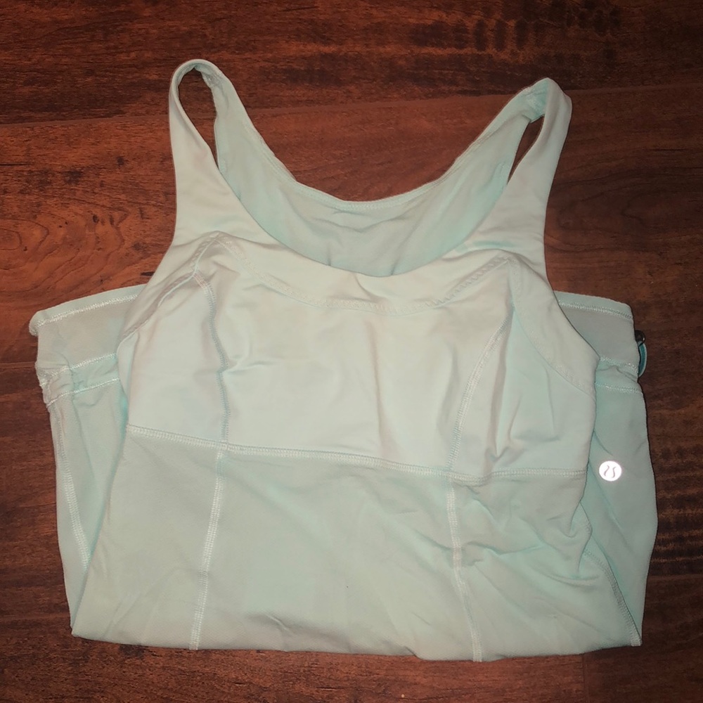 Blue lululemon workout top